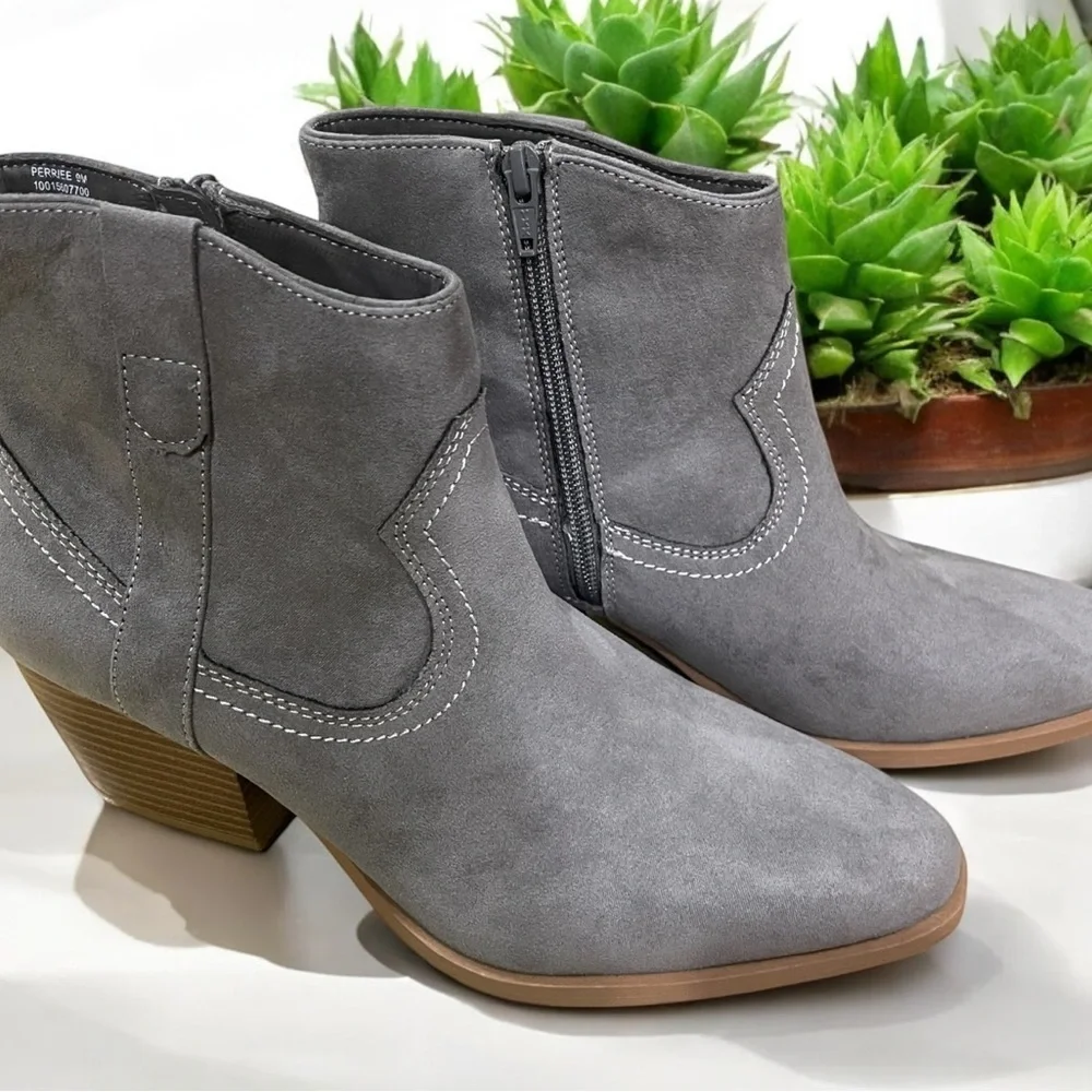 NWT Style and Co Gray Suede Boots